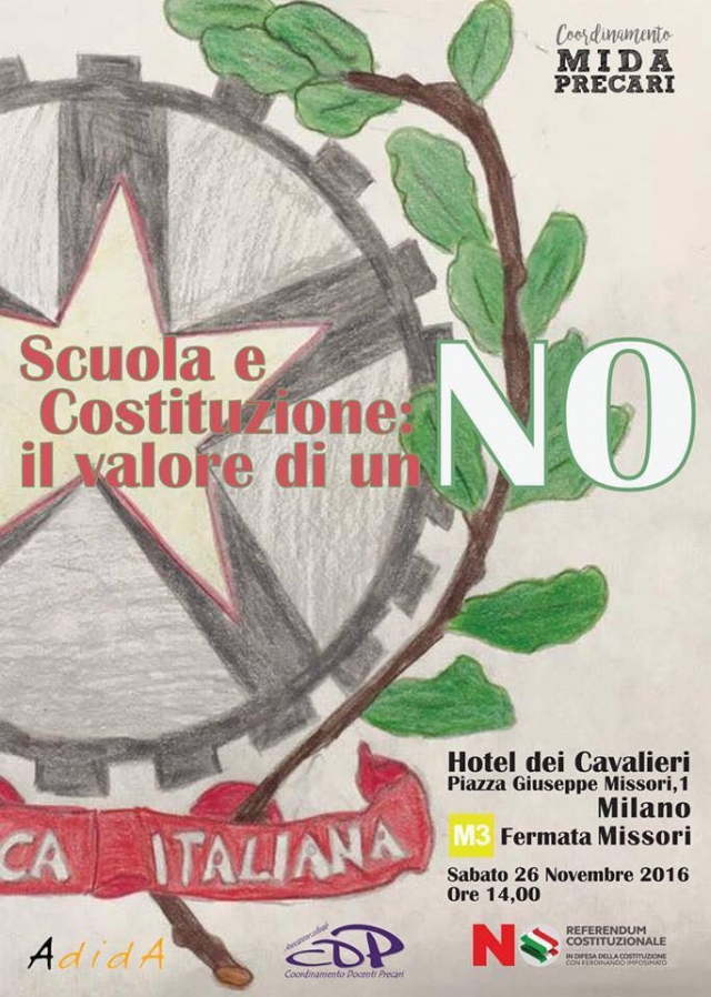 CONVEGNO IL 26 NOVEMBRE 2016 PRESSO L&rsquo; HOTEL DEI CAVALIERI, MILANO, PIAZZA GIUSEPPE MISSORI, 1, DALLE ORE 14:00 ALLE 19:30, COORDINAMENTO MIDA PRECARI E LE ASSOCIAZIONI ADIDA E CDP 